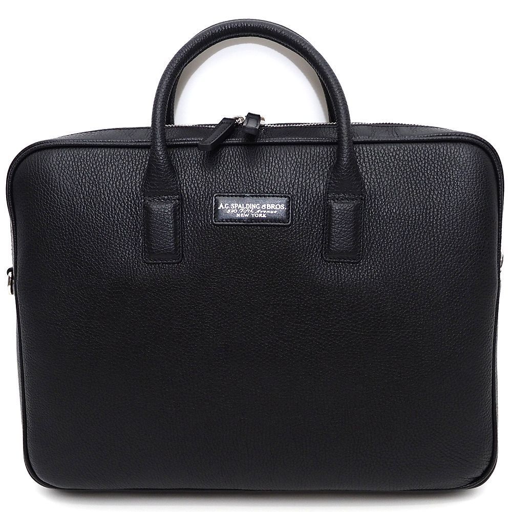 A.G.SPALDING-BROS. レザーブリーフケース ビジネスバッグ ブラック 2WAY イタリア製 エージースポルディングアンドブロス メンズ 5MLA5|H06743|