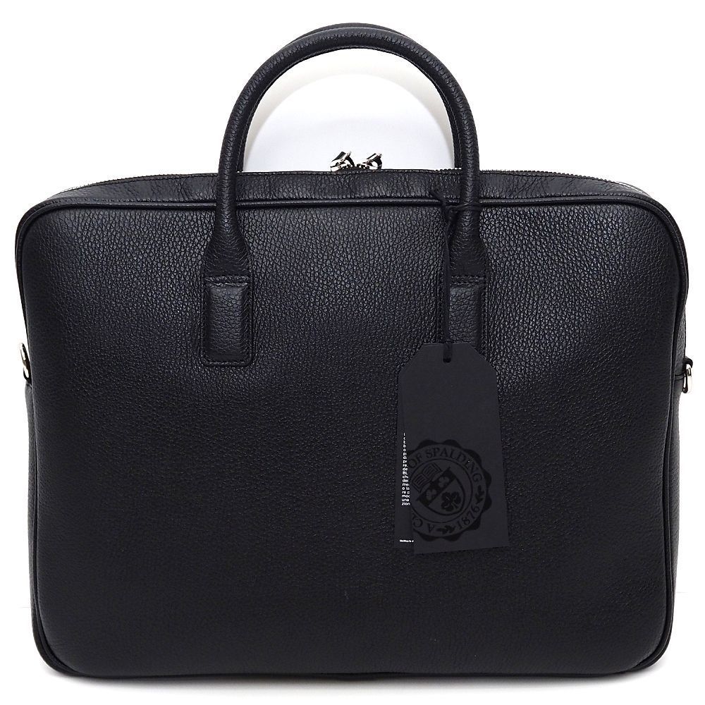 A.G.SPALDING-BROS. レザーブリーフケース ビジネスバッグ ブラック 2WAY イタリア製 エージースポルディングアンドブロス メンズ 5MLA5 H06743