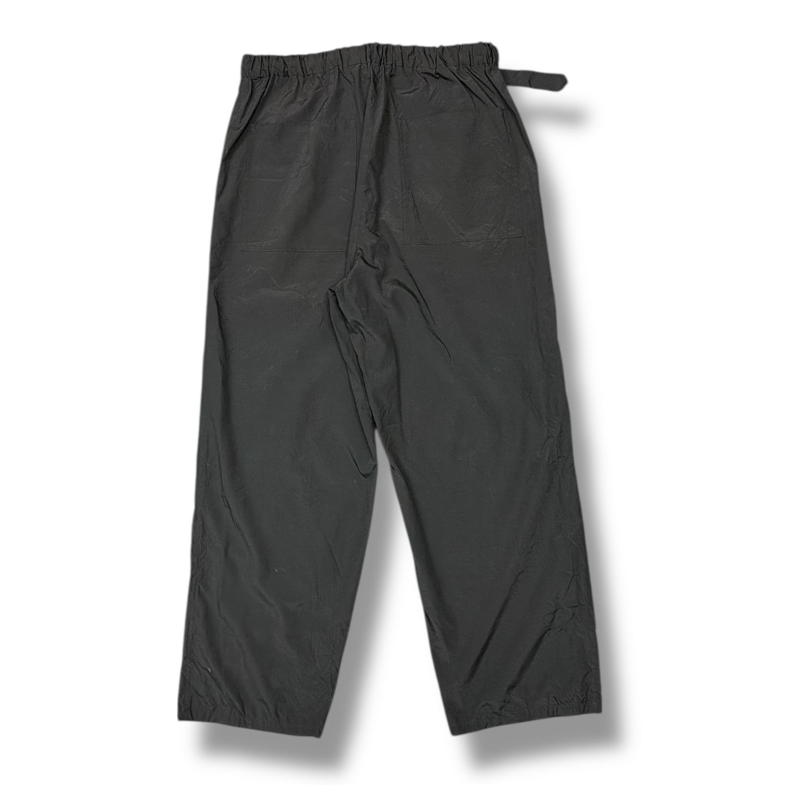 参考上代30800円 Graphpaper 21 SS Wrinkled baker pants リンクルドベイカーパンツ イージーパンツ グラフペーパー GM 211-40088 ブラック 2 1574 M 5