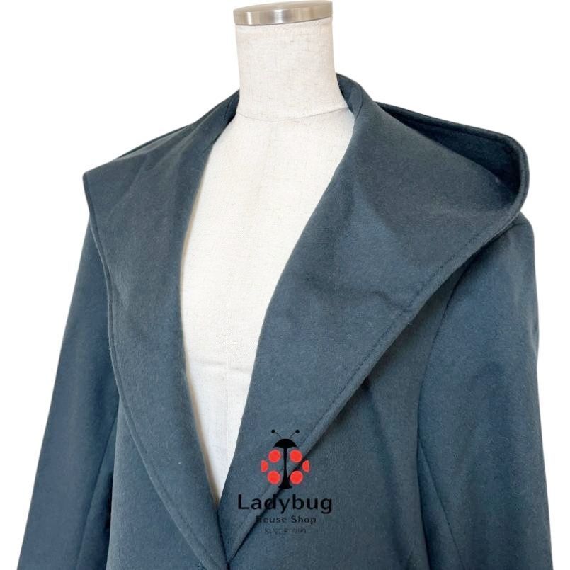 23区 レディース カシミヤコート ウール100％ フード付き ウールコート