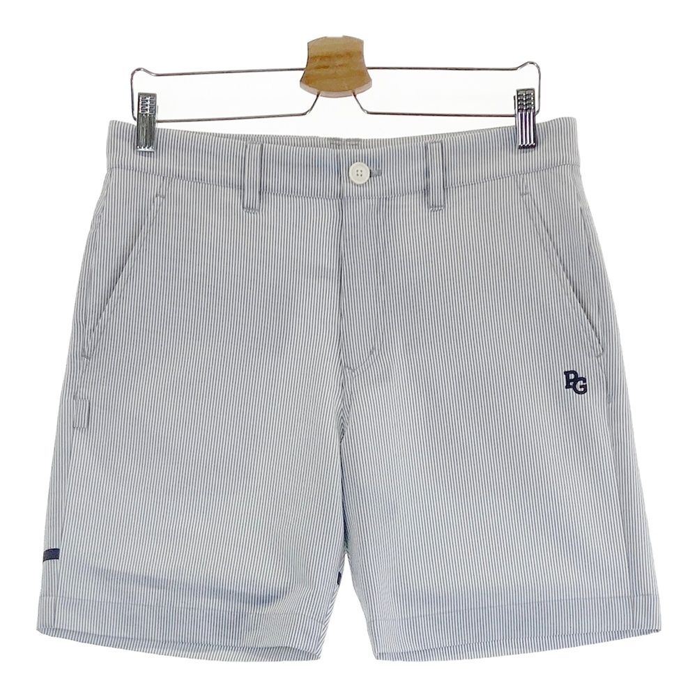 サイズ 4 PEARLY GATES パーリーゲイツ モデル ハーフパンツ サッカー ストライプ柄 グレー系 240101486843 ゴルフウェア メンズ ストスト