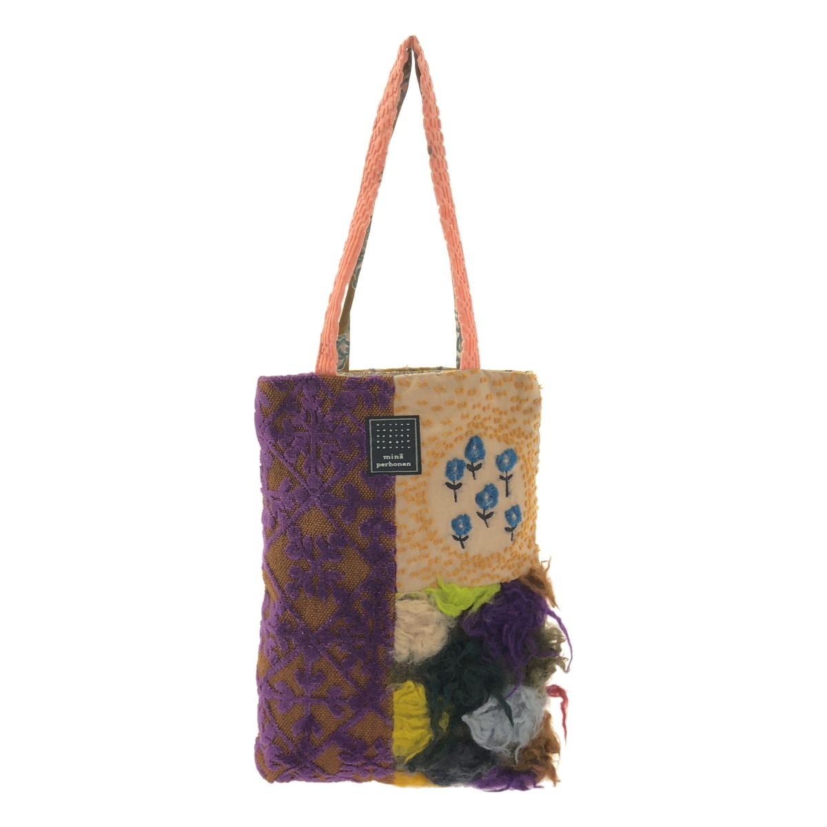 ハンドメイド トートバック 手刺繍 ハリスツイード ミナペルホネン tarte. tambourine  ミナ ペルホネン×ほぼ日 ⁄ トートバッグ jellybeans + tambourine