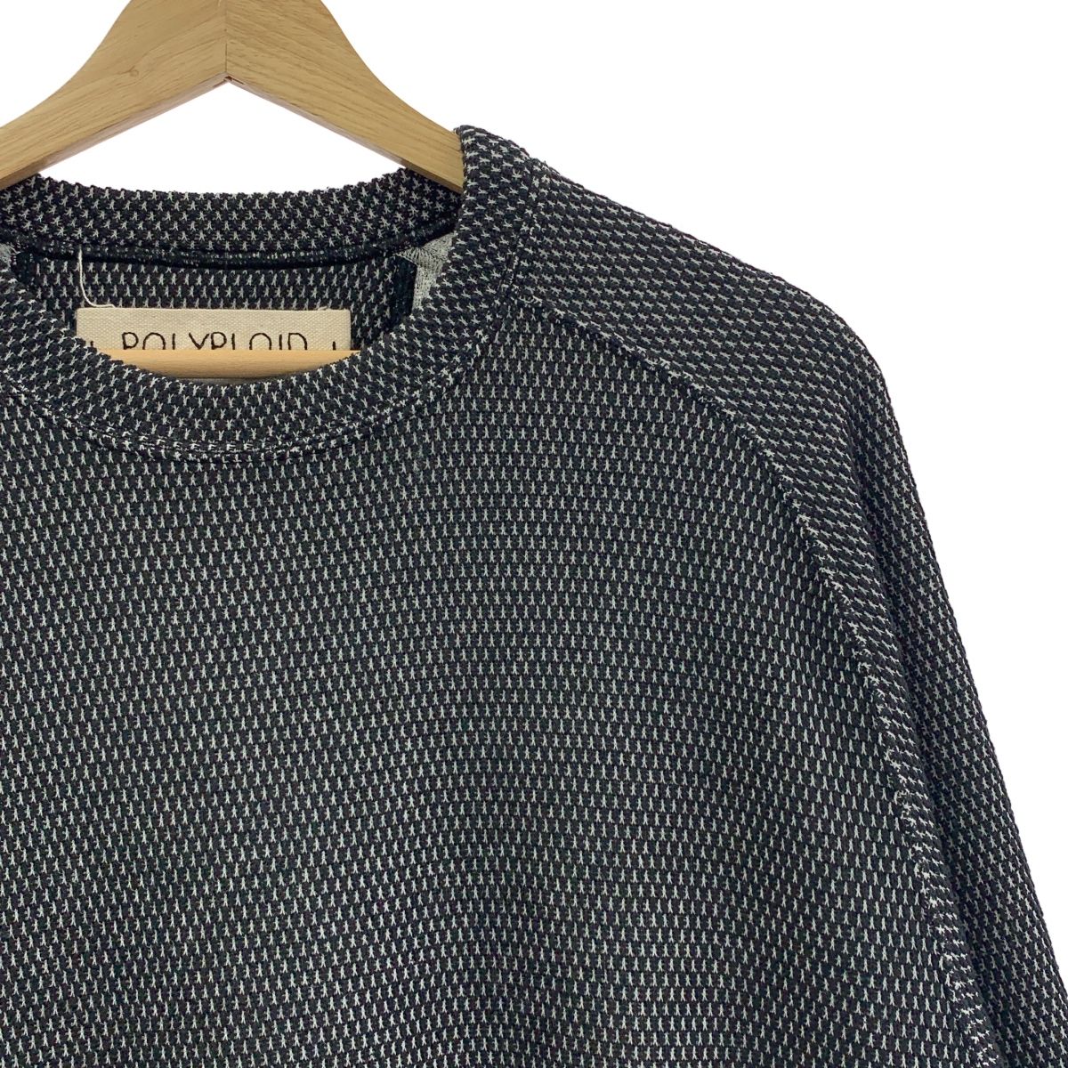 POLYPLOID ポリプロイド RAGLAN CREW NECK B ラグラン クルーネック カットソー 3 ブラック メンズ