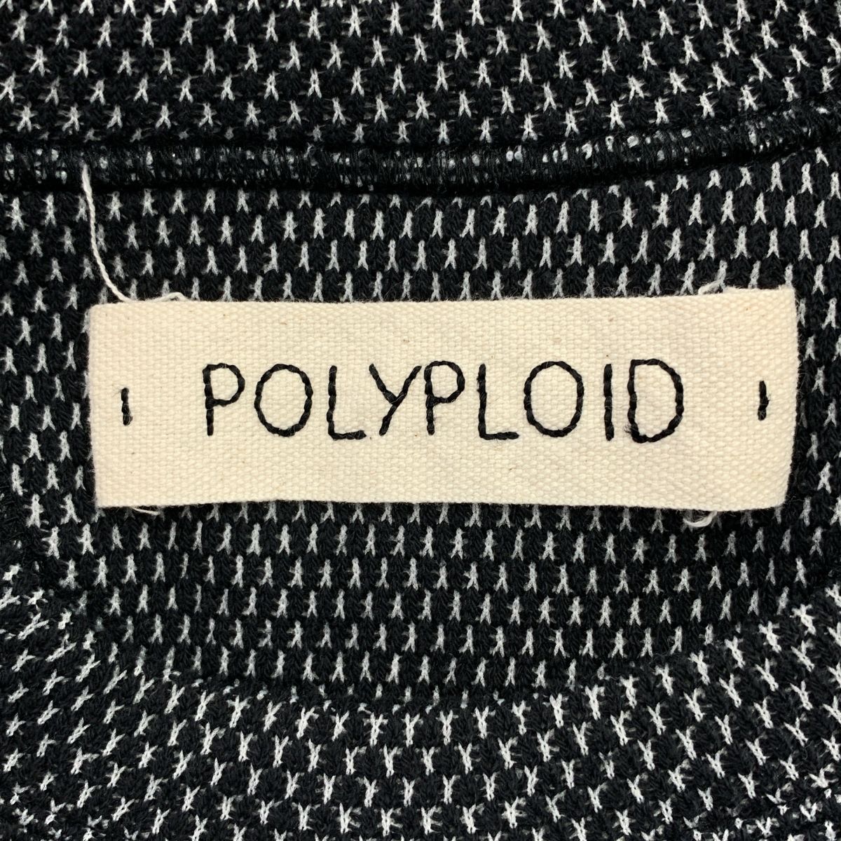 メンズ POLYPLOID-RAGLAN CREW NECK B-ブラック SIZE3