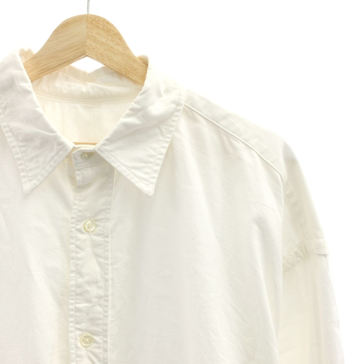 Sillage シアージ コットン オーバーサイズ シャツ F ホワイト メンズ
