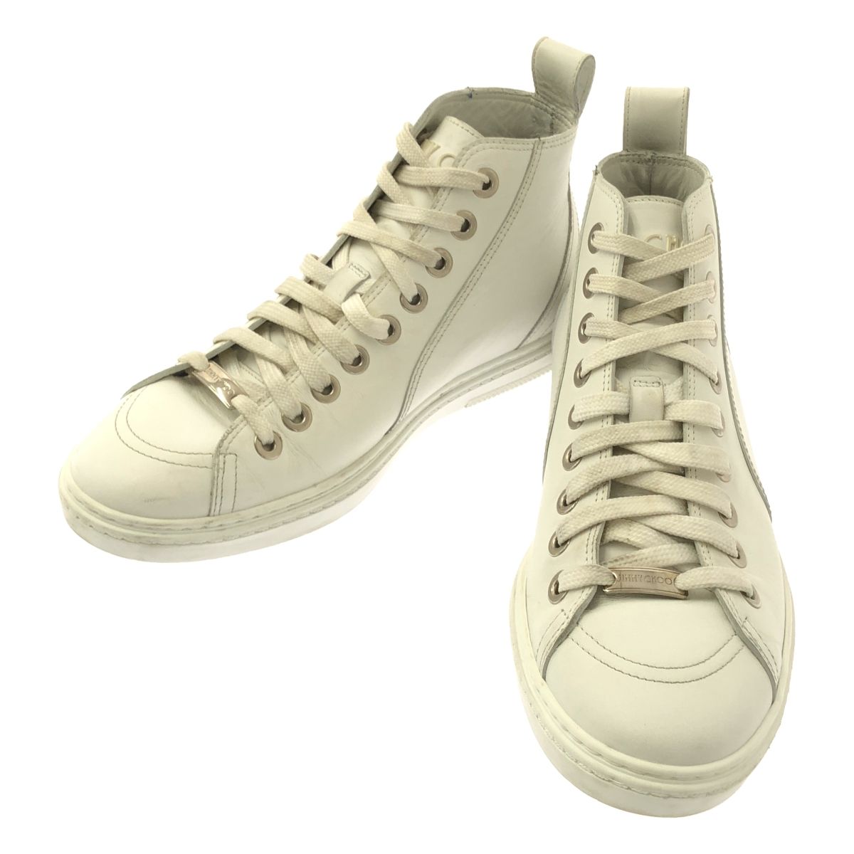JIMMY CHOO / ジミーチュウ | COLT レザー ヒールスタッズ ハイカット 