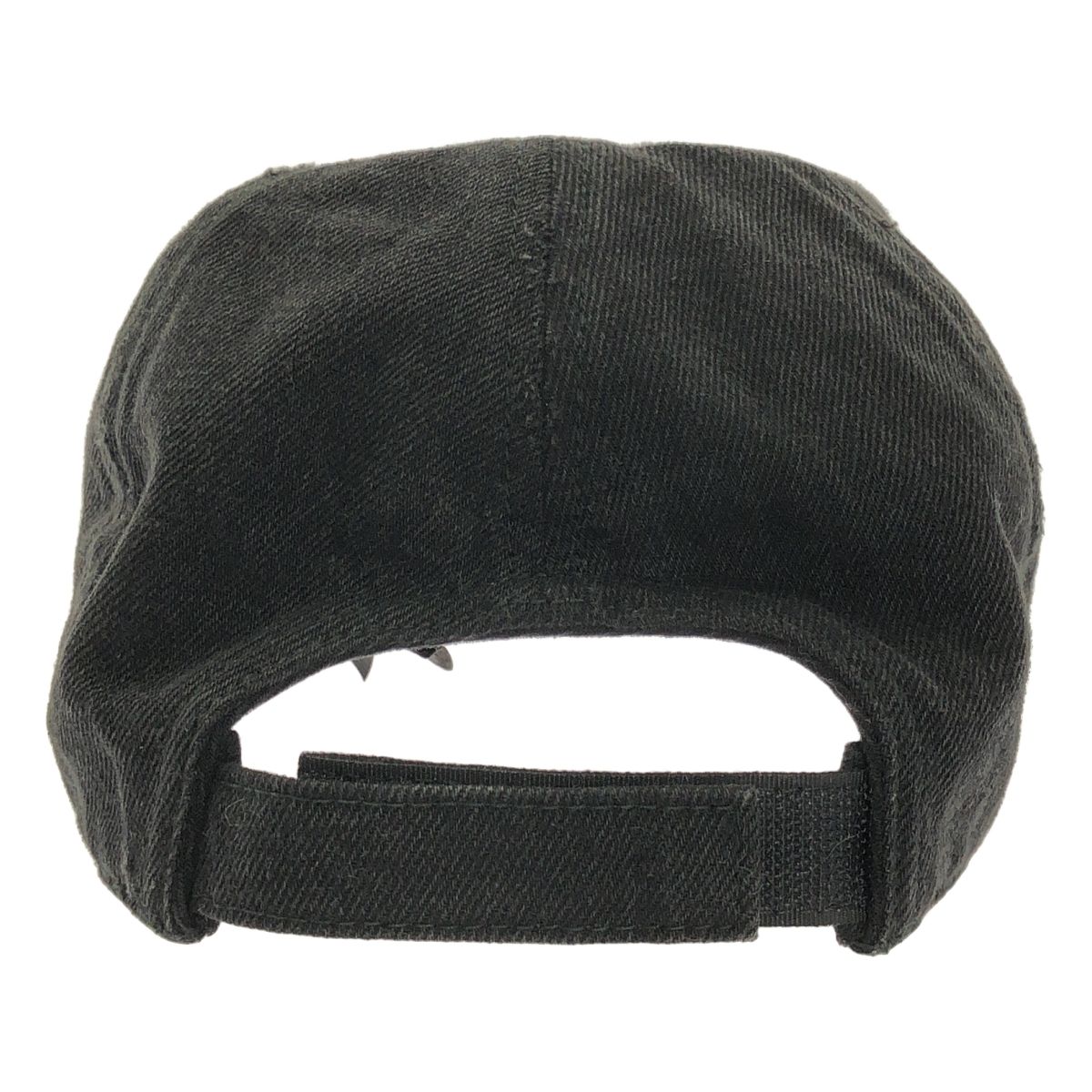  miu ミュウミュウ ロゴ ブラックデニム ベースボール キャップ 帽子 ベルクロ調整可 5 HC 179 M チャコール系 レディース その他 帽子