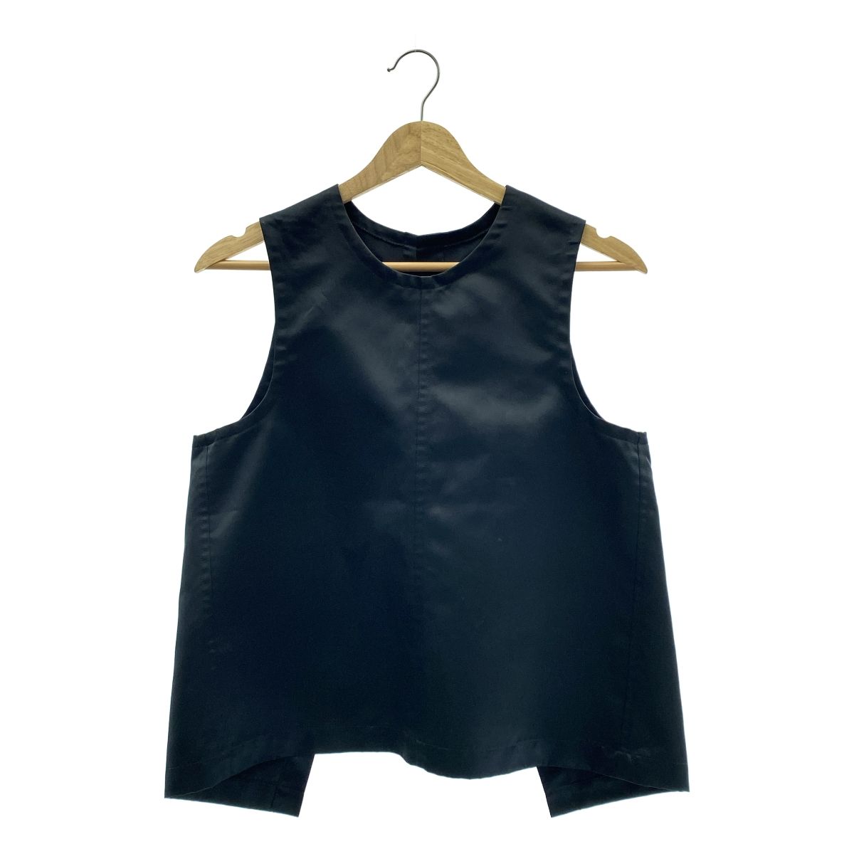 COMME des GARCONS コムデギャルソン ポリエステル バックオープン ジレ ベスト XS ブラック レディース