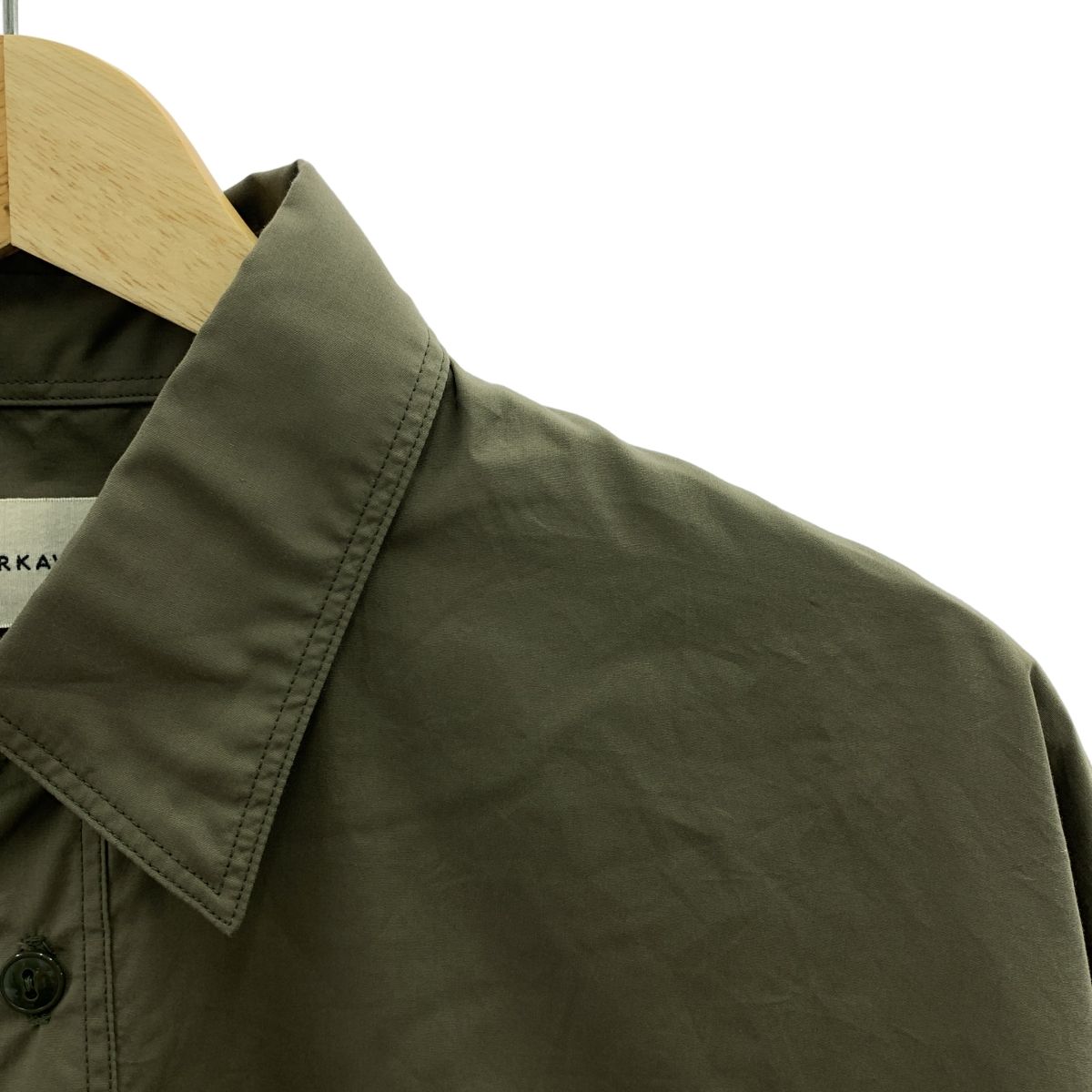 MARKAWARE マーカウェア 2025SS ULTRA LIGHT ALL WEATHER CLOTH LONG TENT SHIRT ウルトラライトオールウェザークロスロングテントシャツ 2 カーキ メンズ