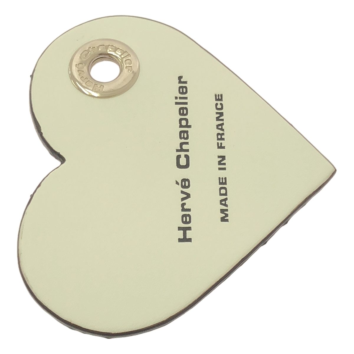 HERVE CHAPELIER エルベシャプリエ 122L レザーチャーム ハート ホワイト NEXPOTALLINN_EU