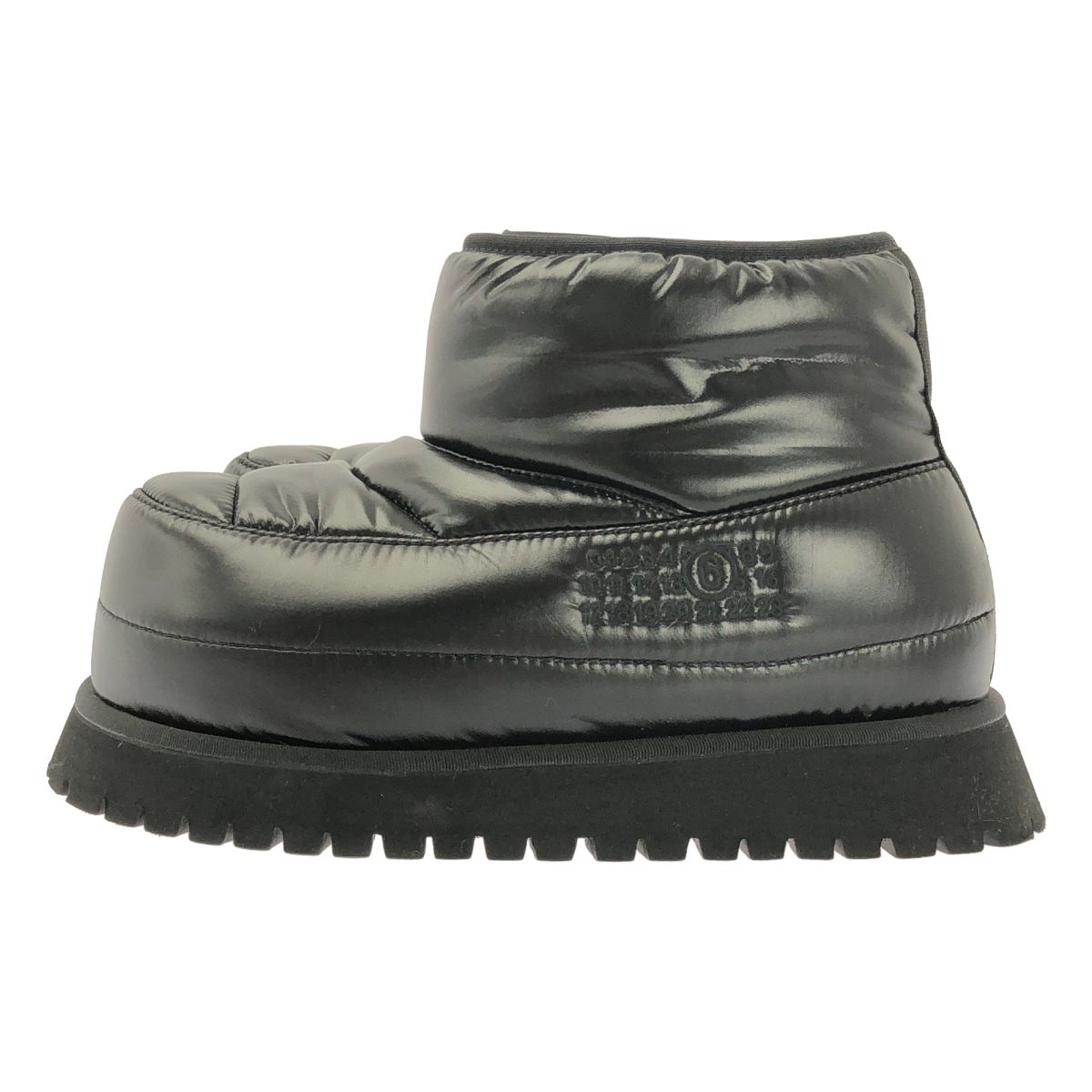 MM6 Maison Margiela エムエムシックスメゾンマルジェラ 2025AW パファー ナイロン ムートンブーツ 37 ブラック レディース