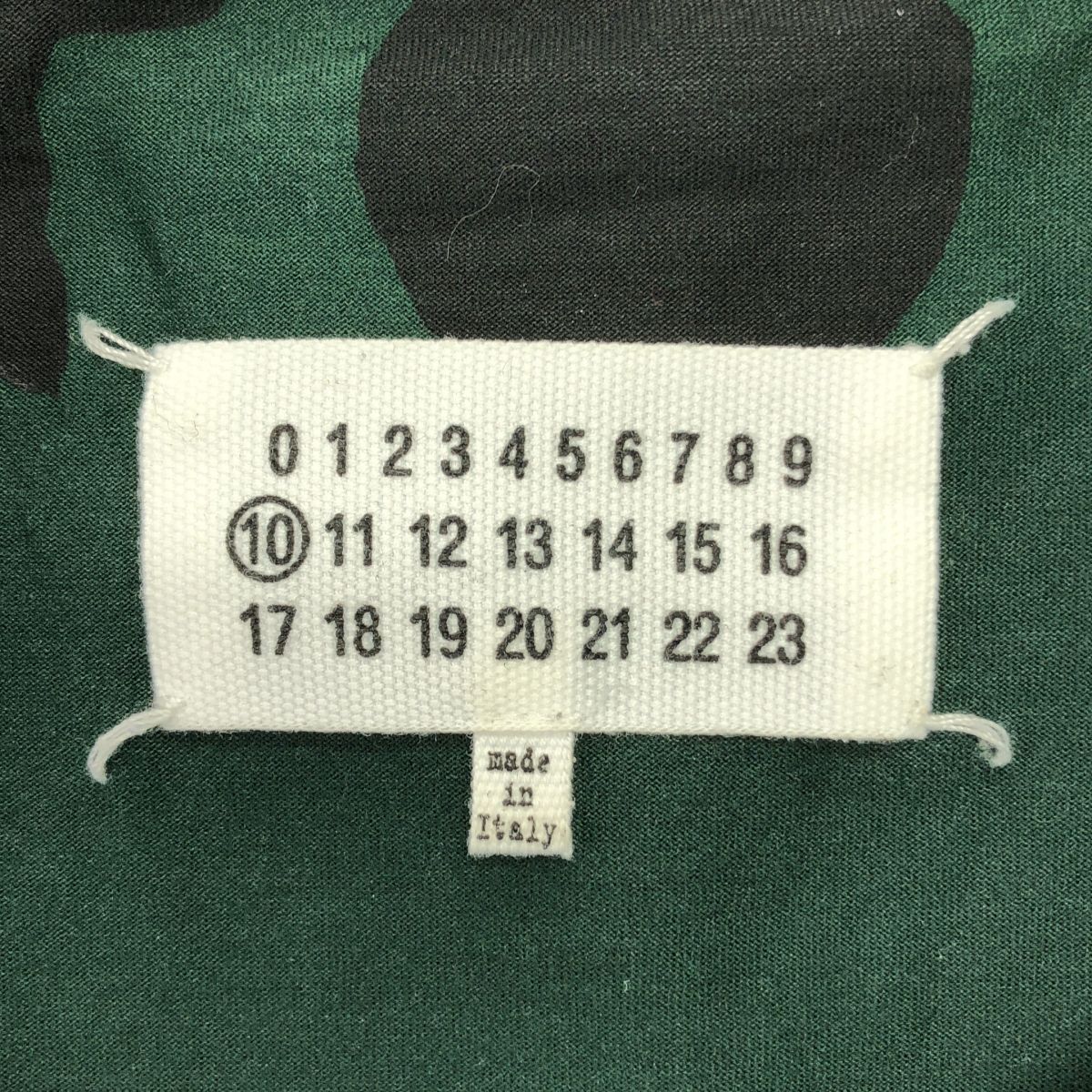 激売れ！ Maison Margiela | メゾンマルジェラ | AIDS エイズ コットン プリント カットソー | S | グリーン|ホワイト | メンズ 【大好評販売！】