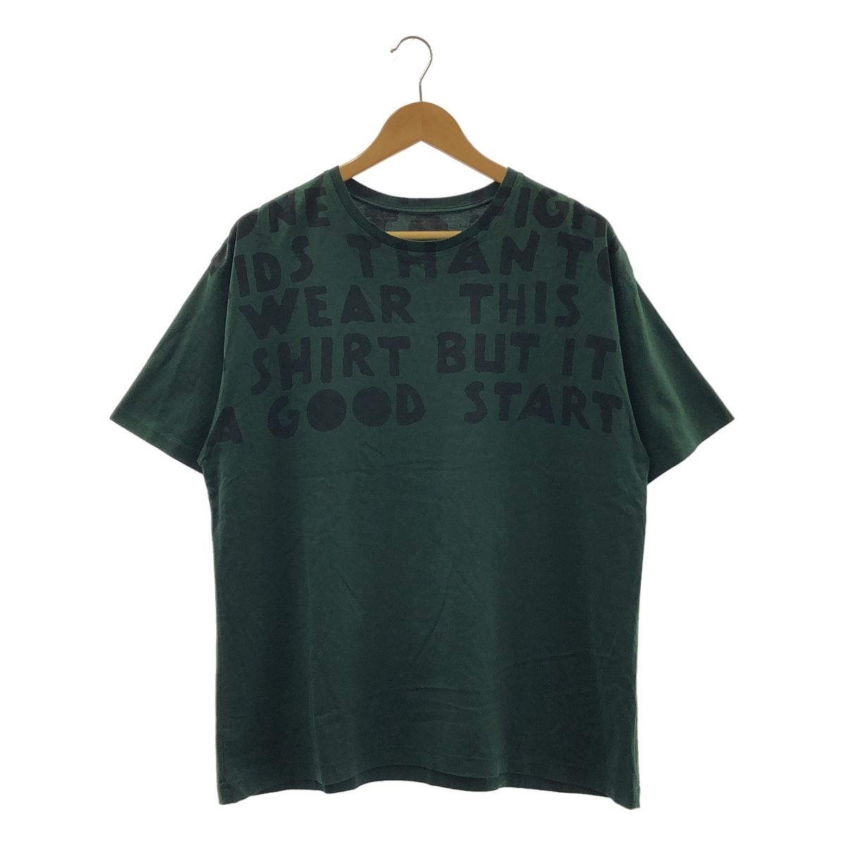 Maison Margiela メゾンマルジェラ AIDS エイズ コットン プリント カットソー S グリーン ホワイト メンズ