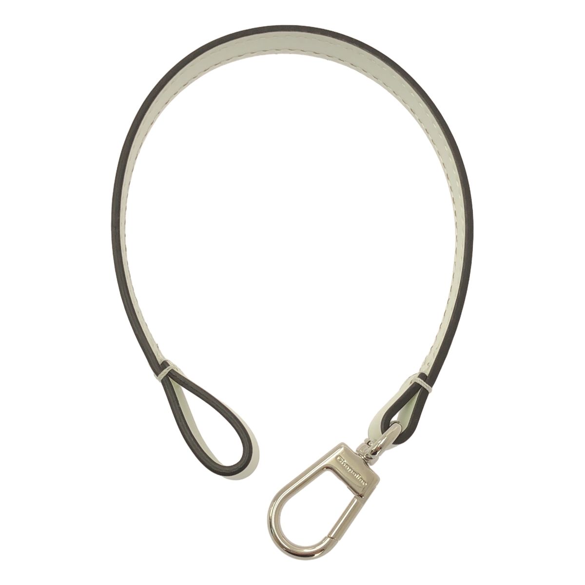 HERVE CHAPELIER エルベシャプリエ 1660L レザーストラップ チャーム ホワイト