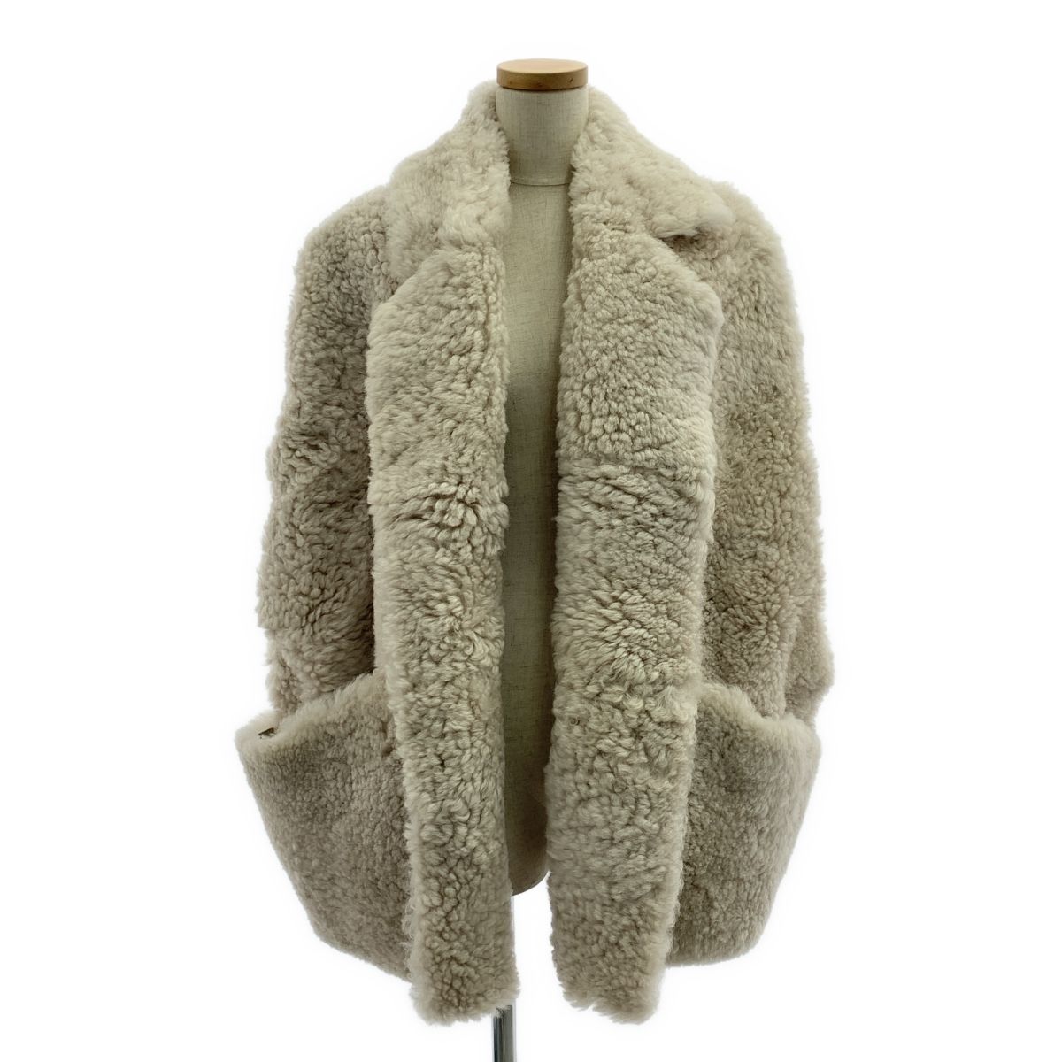 BLANCHA / ブランカ | ムートンレザー スリーブレス オーバーベスト