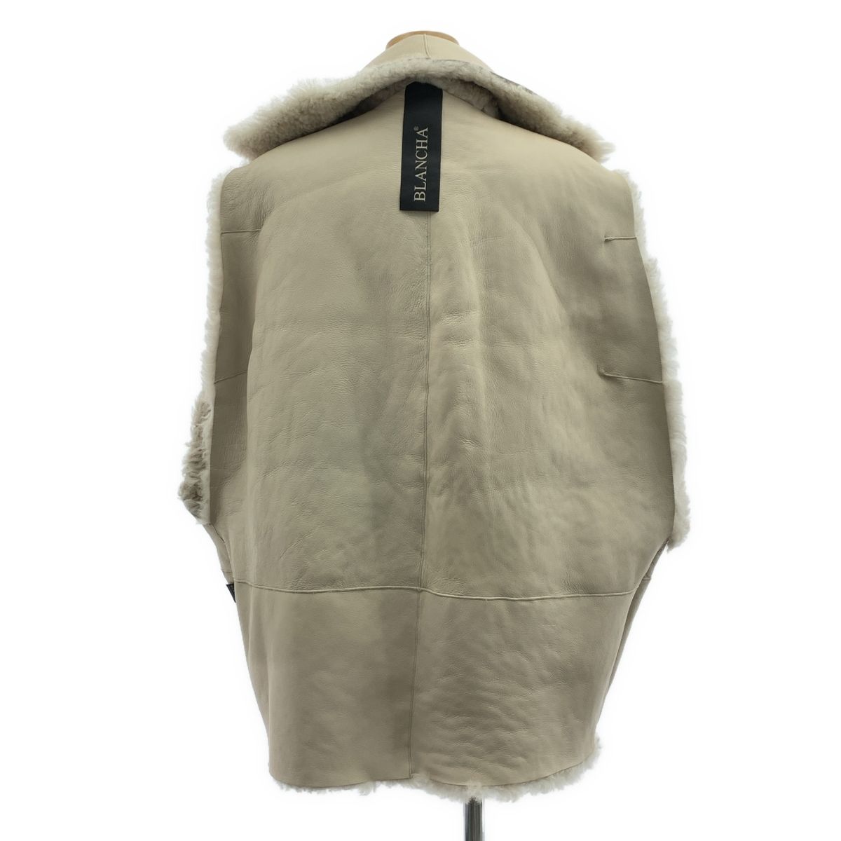BLANCHA / ブランカ | ムートンレザー スリーブレス オーバーベスト