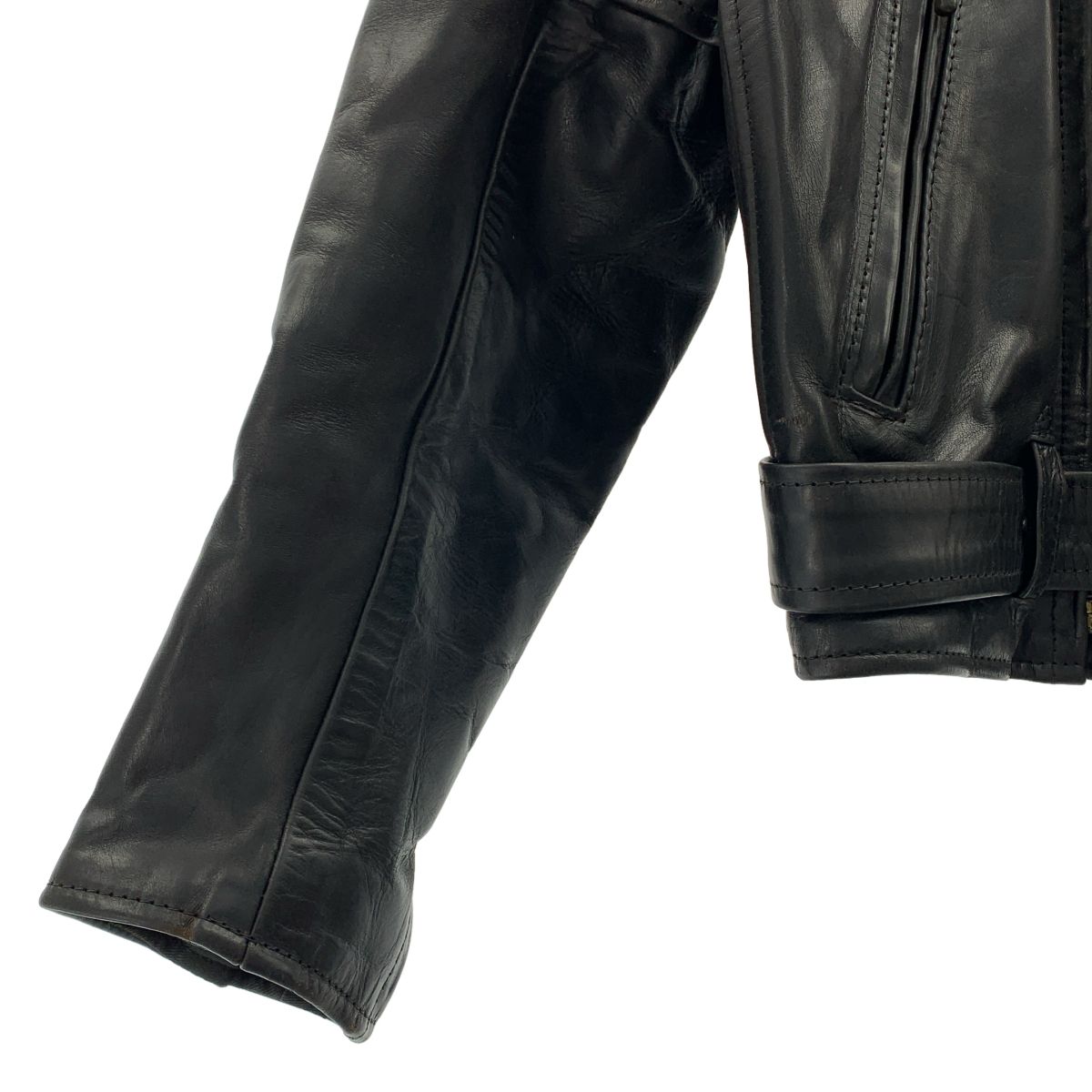 【美品】  AEROLEATHER / エアロレザー | 1990s | Genuine Front Quarter Horsehide / ホースハイド レザー ダブル ライダース ジャケット / 総裏地 | 34 | ブラック | メンズ 美品】 AEROLEATHER / エアロレザー | 1990s | Genuine Front Quarter