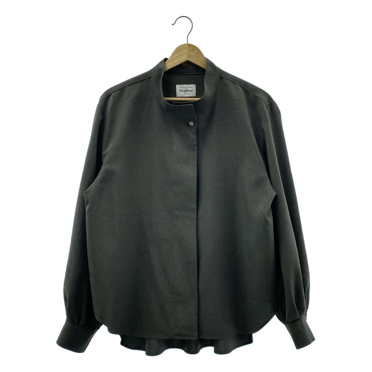 foufou / フーフー | high neck blouse ブラウス シャツ | F | グレー | レディース ≪通常販売≫high neck blouse（ハイネックブラウス） – THE MUSEUM foufou