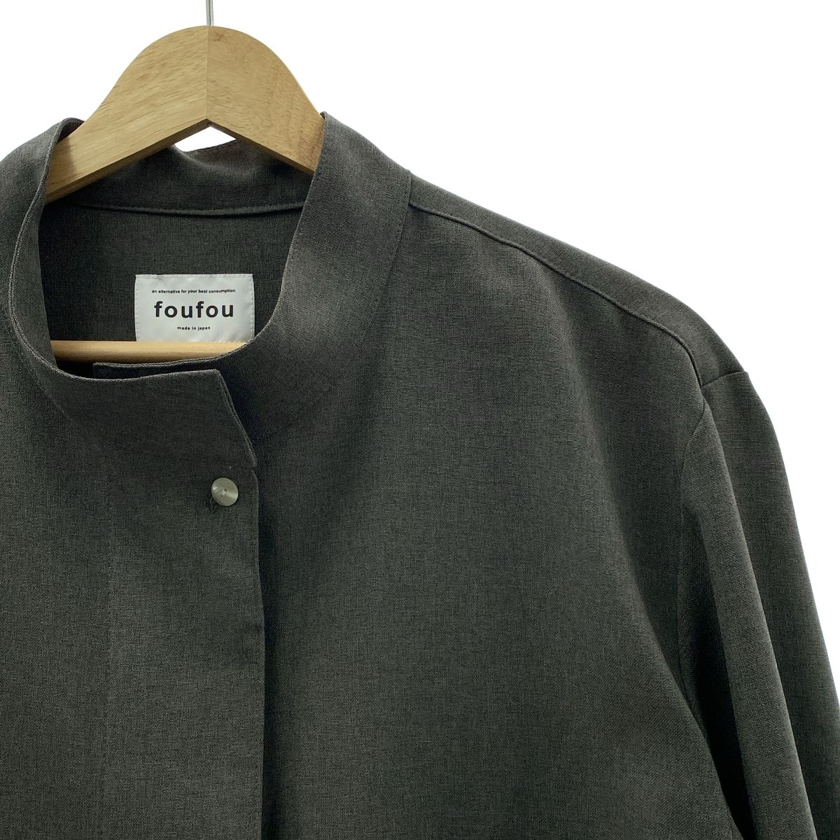 foufou / フーフー | high neck blouse ブラウス シャツ | F | グレー | レディース ≪通常販売≫high neck blouse（ハイネックブラウス） – THE MUSEUM foufou