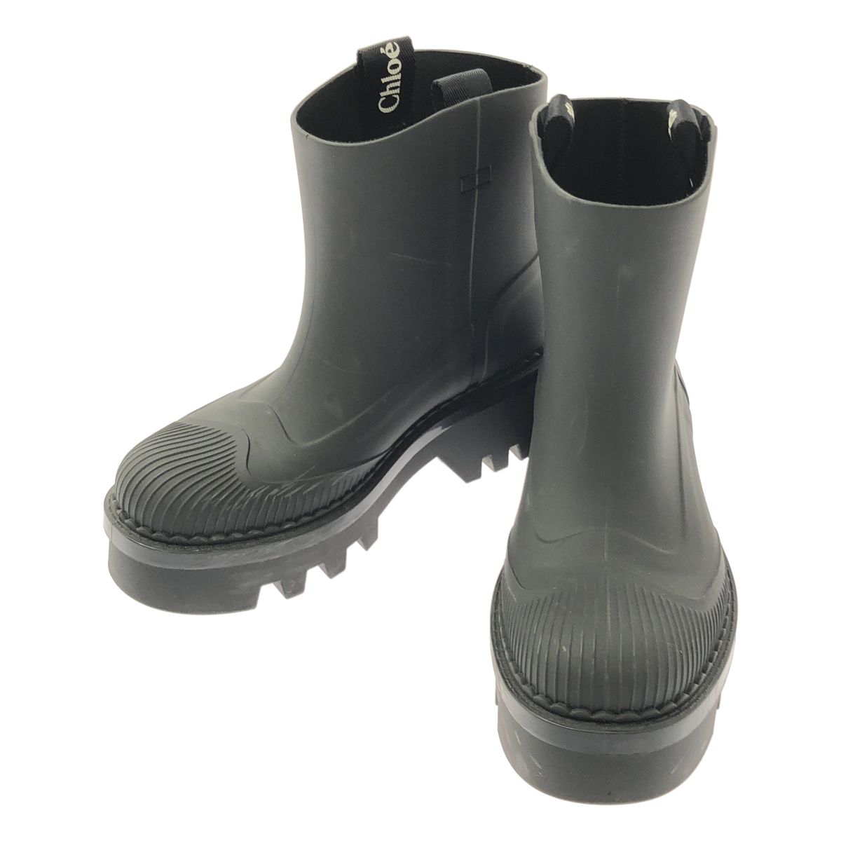 Chloe | クロエ | RAINA | レイナ ロゴ レイン ショートブーツ | 37 | ブラック | レディース