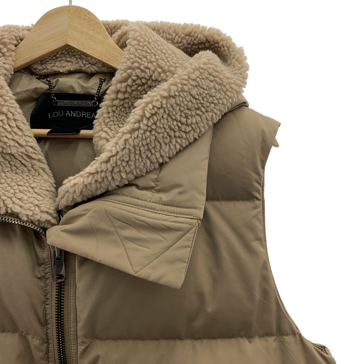 Lou Andrea ルーアンド L Appartement取り扱い 2 WAY DOWN VEST ダウンベスト U ベージュ レディース