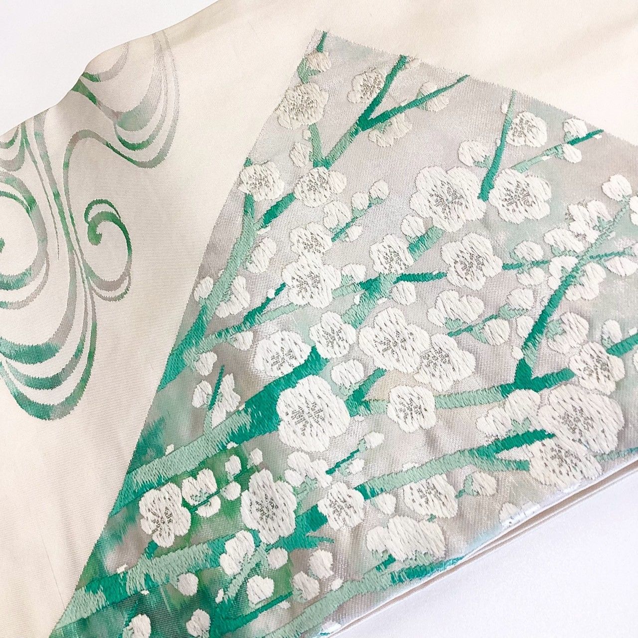 5744］名古屋帯 枝花流水 お太鼓柄 九寸 正絹 着物 - メルカリ