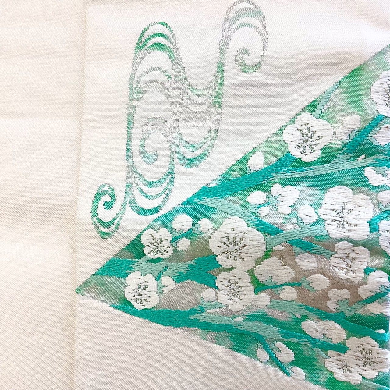 5744］名古屋帯 枝花流水 お太鼓柄 九寸 正絹 着物 - メルカリ