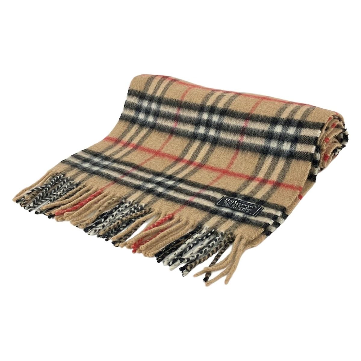 Burberry s バーバリーズ マフラー - ブラウン×黒×マルチ チェック柄 カシミヤ