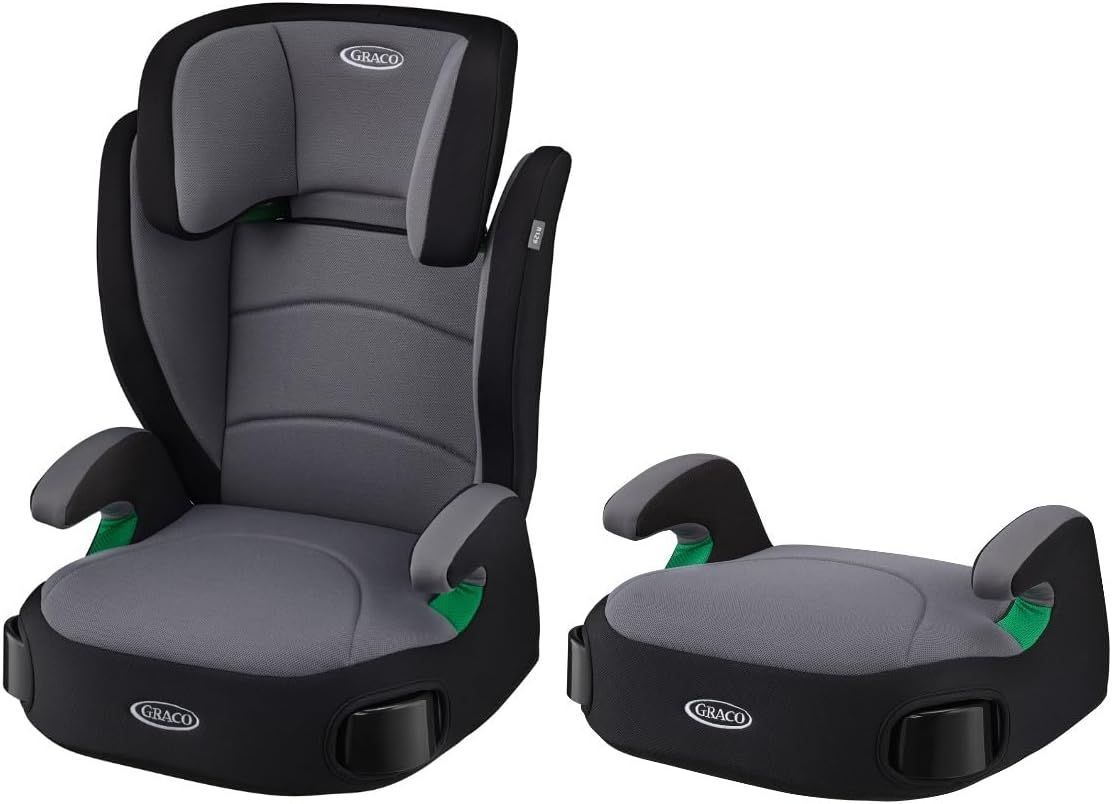 アウトレット GRACO グレコ ジュニアシート ブースターシート シートベルト固定 ジュニアプラスネクスト R129適合 3歳半頃～12歳頃まで カップホルダー付 背もたれ取り外し可 モノグレー 2187306 ♥品|送料無料| 処分