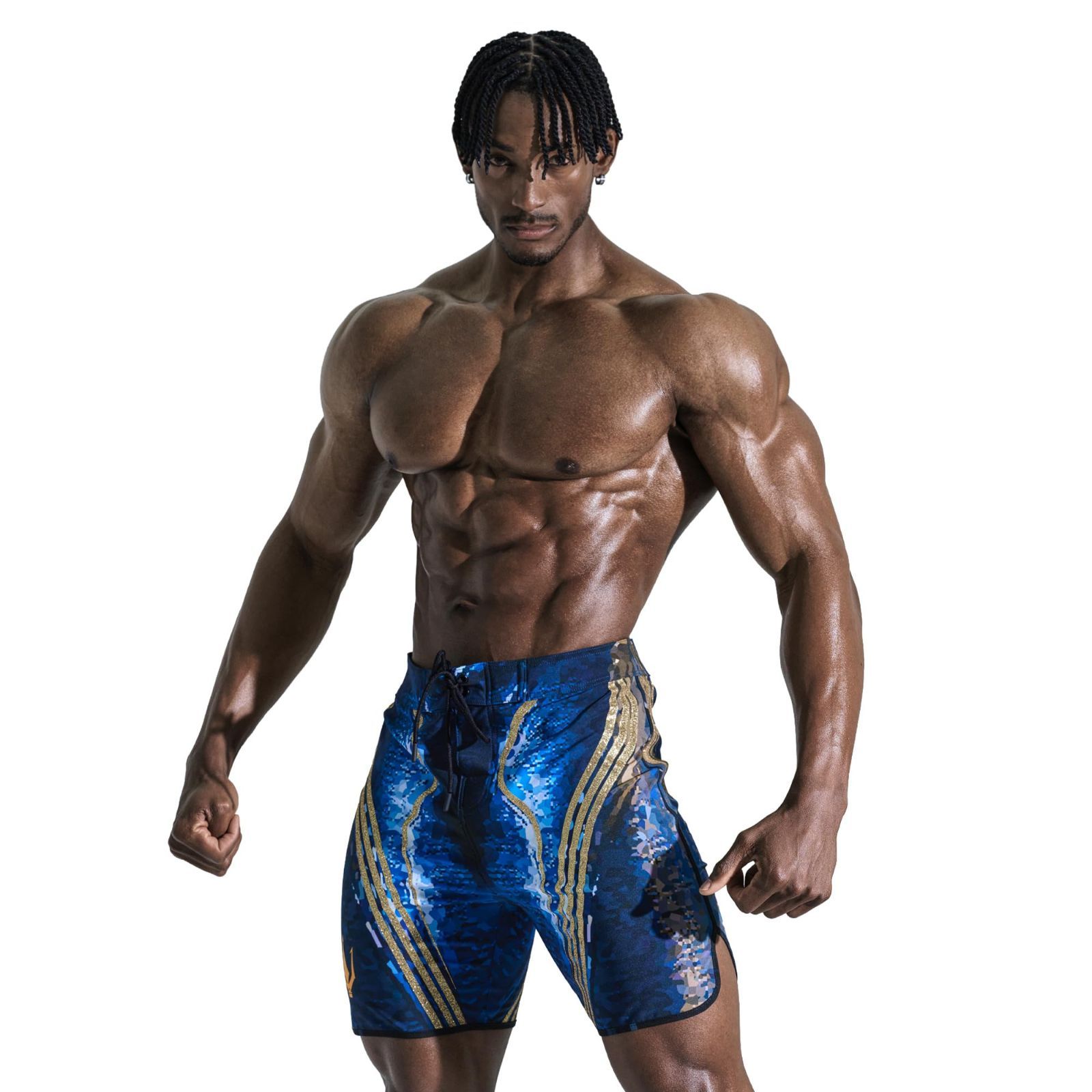 セール FIED ファイド 15インチ メンズフィジークボードショーツ サーフパンツ IFBB NPC SSA ディープブルー