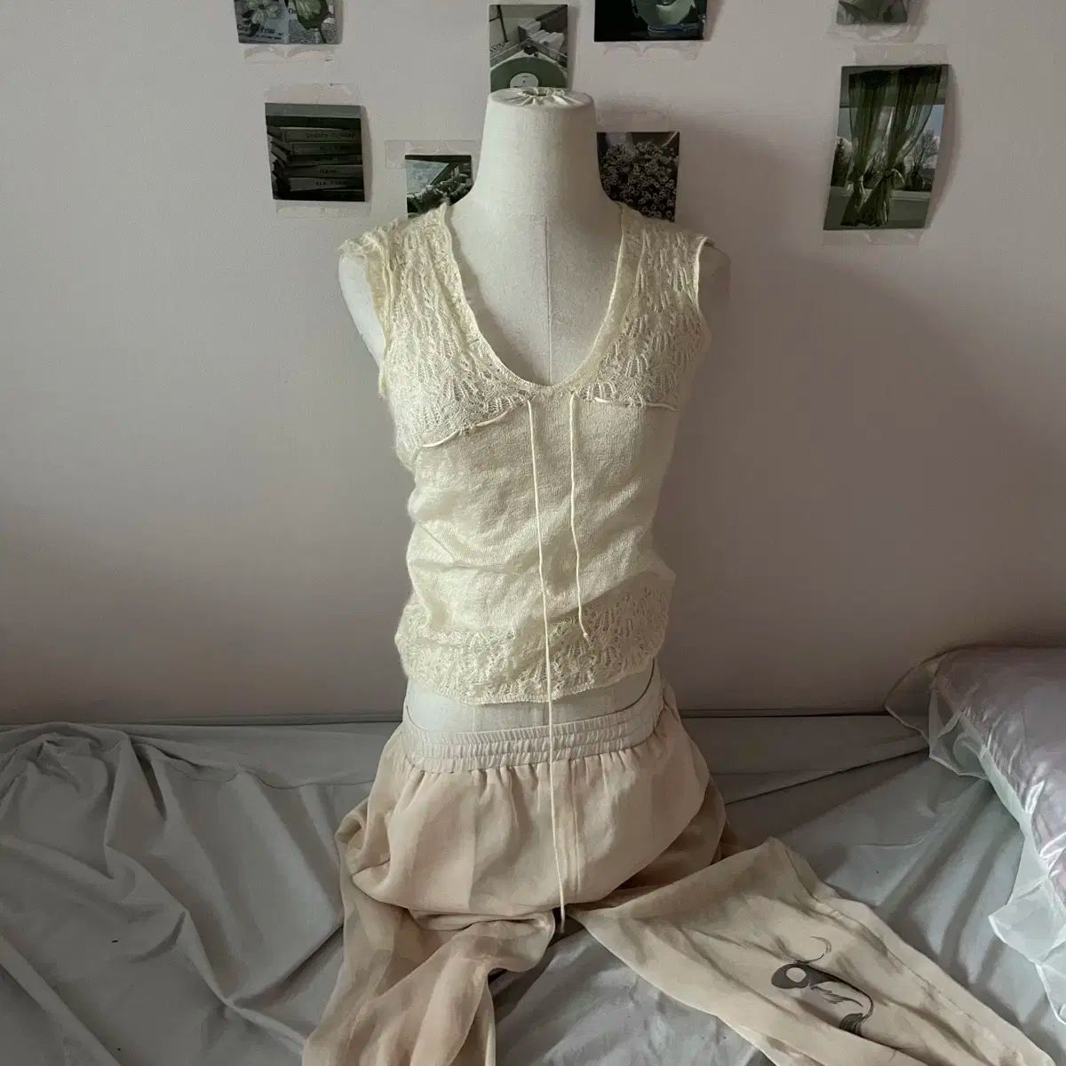 パウニング133 ニット モリ サワコ はぐみ 編み カーディガン エンブロイダリー