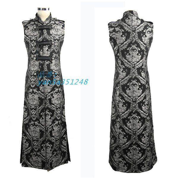  メンズ チョッキ レトロ 二重ボタン ロング丈 ゴシック衣装 舞台服 演劇 ロングコート 無袖コート パン ステージ衣装 ゴールド 宮廷服 シルバー yan 5 a 351248 その他 ブライダル小物