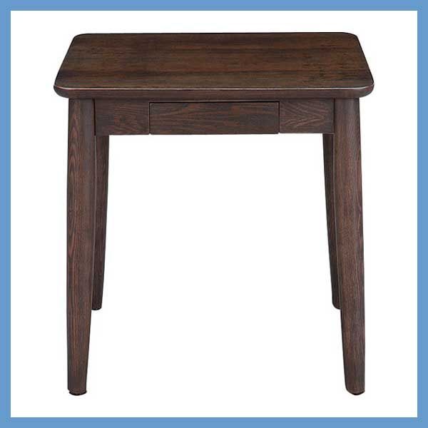 天然木 アッシュ のサイドテーブル 引き出し収納付き W50×D40×H49cm No.334 ブラウン