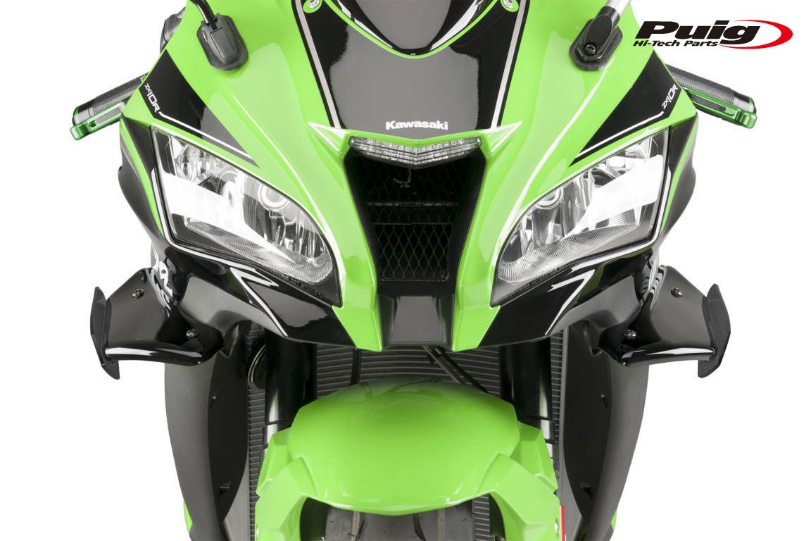 バイク Puig 9882N SIDE SPOILER WINGLET [BLACK] Kawasaki ZX-10R (11