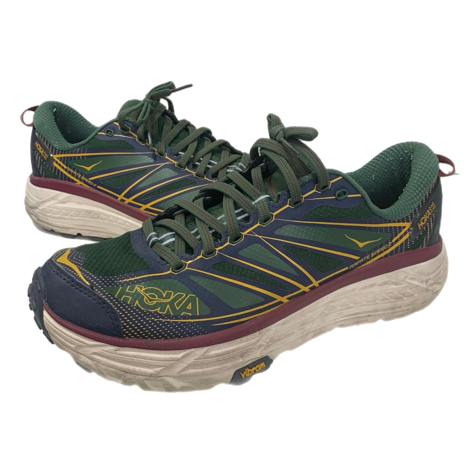 ホカオネオネ HOKA ONE ONE マファテスピード2 MAFATE SPEED 2 1126851 メンズ靴 スニーカー グリーン 28cmサイズ 201-shoes1478
