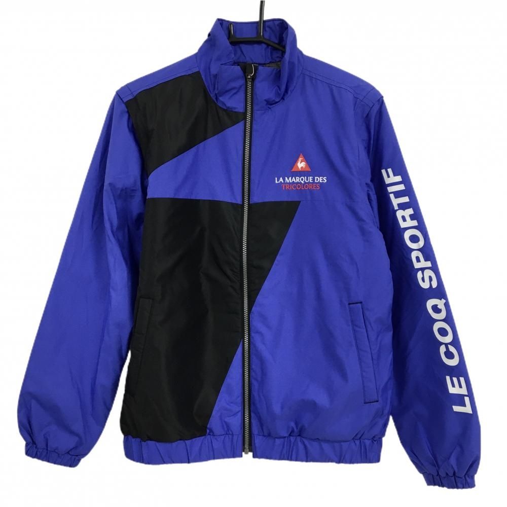 ルコックゴルフ 2WAY中綿ジャケット ブルー×黒 はっ水 5℃ 袖着脱可 メンズ M ゴルフウェア le coq sportif