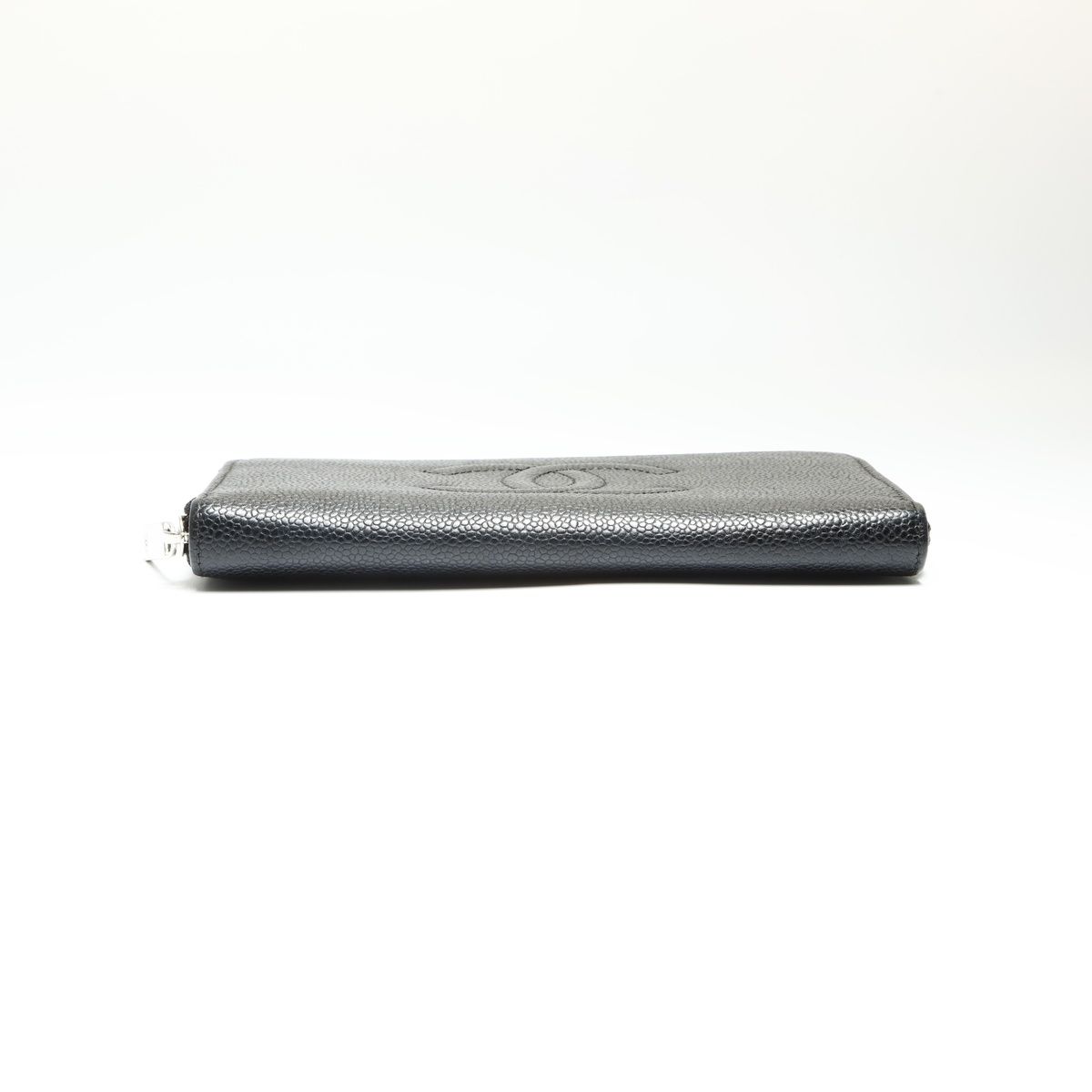 キャビアスキン ラウンドジップ