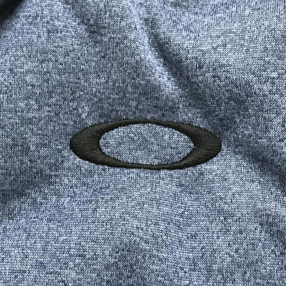 超 オークリー ダウンジャケット 杢ネイビー ロゴ黒 ダウン90％ メンズ M ゴルフウェア Oakley LLC-HASEGAWATOSO_COM