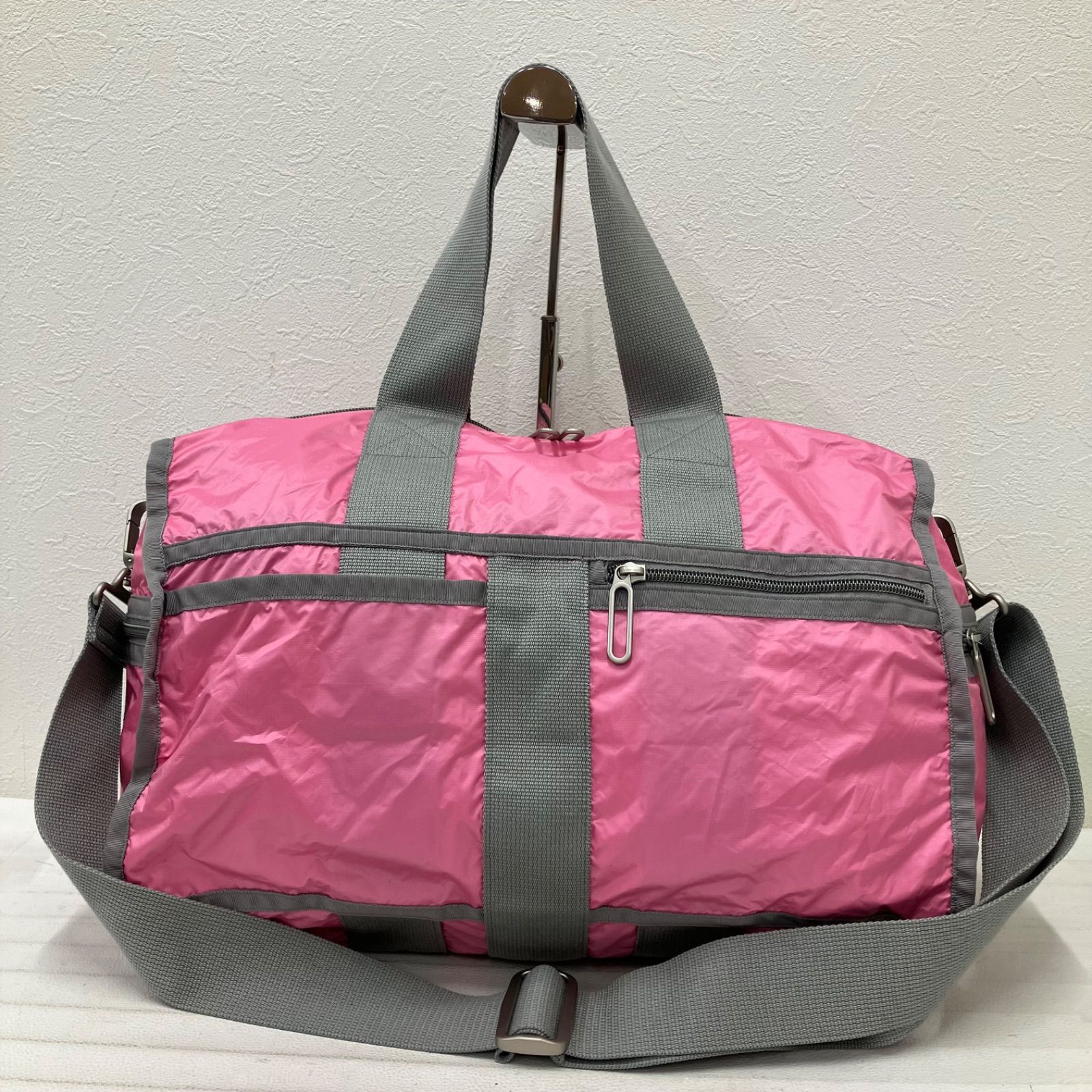 5572 LeSportsac レスポートサック 2way ボストンバッグ エッセンシャル ピンク グレー 軽量 無地 レディース シンプル カジュアル きれいめ 旅行用バッグ トラベルバッグ