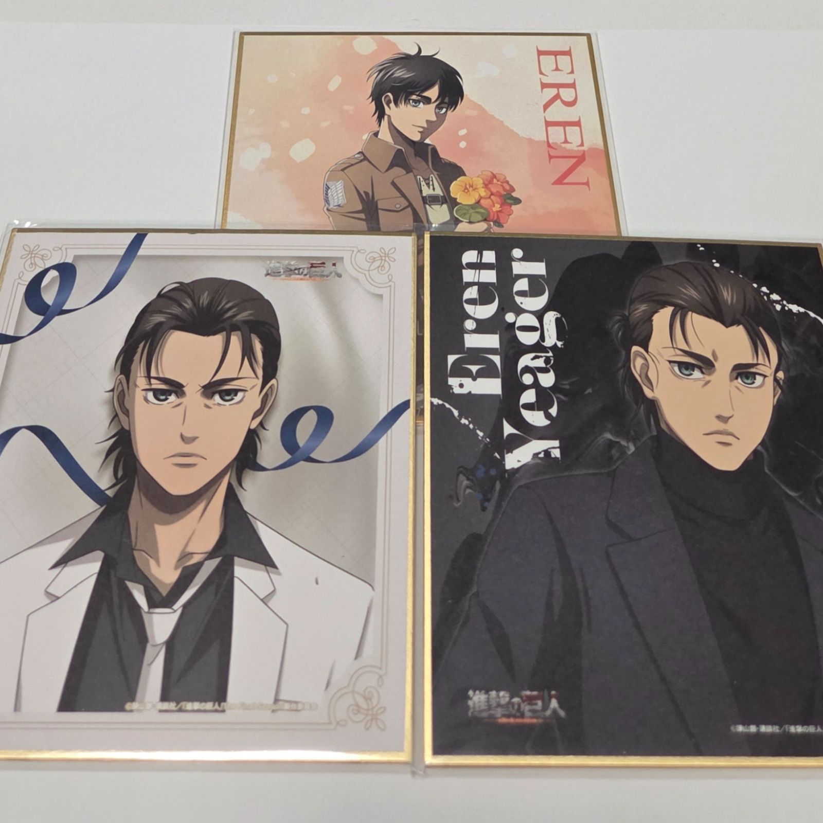 進撃の巨人 エレン 色紙 カラオケの鉄人 カラ鉄 トレーディングミニ 