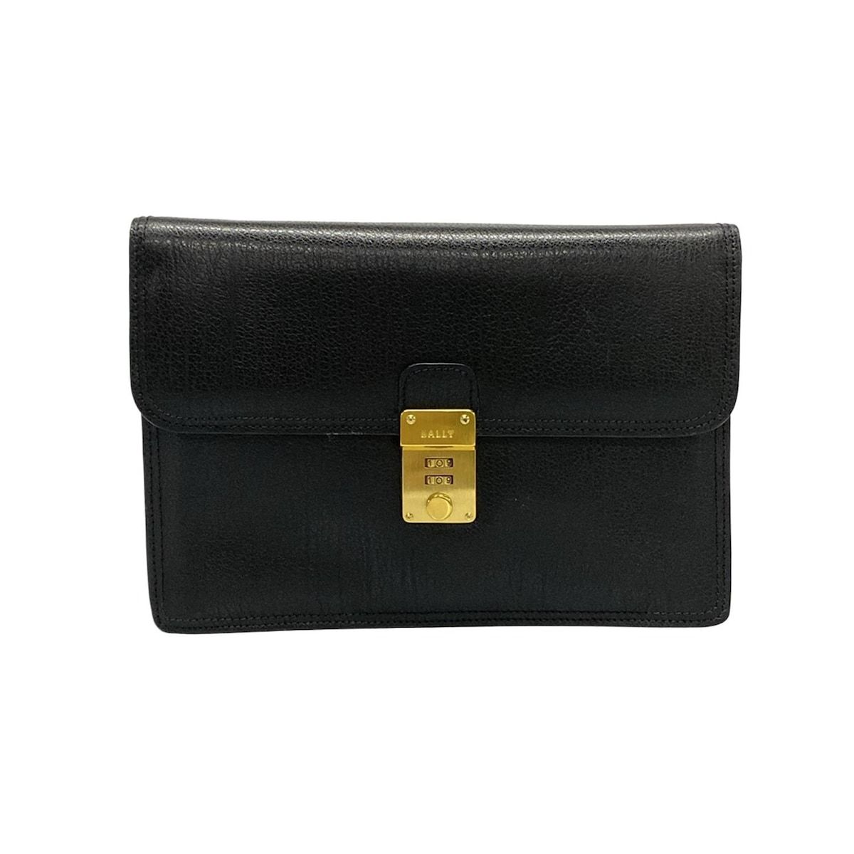 BALLY バリー クラッチバッグ 黒 本体ロックナンバー 00 レザー
