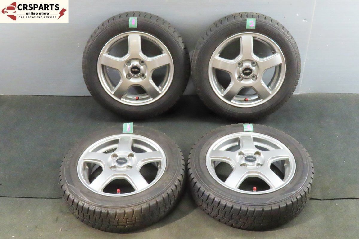 TOPRUN 5本スポーク 14X 4.5J 45 ホイール ダンロップ スタッドレス 155|65R14 タイヤ |No T263