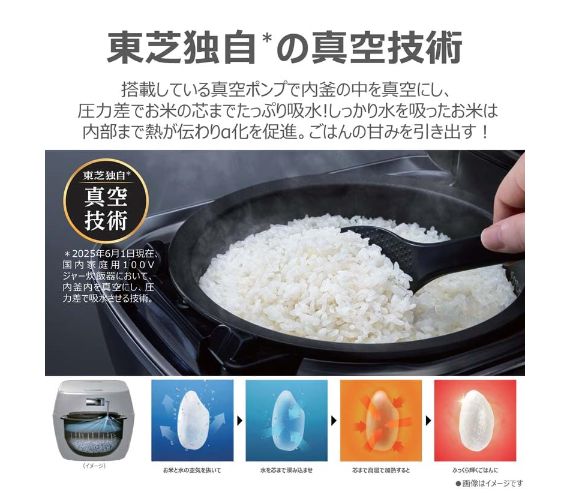東芝 TOSHIBA 真空圧力IHジャー炊飯器 RC-10 MGX W グランホワイト 5.5合炊き