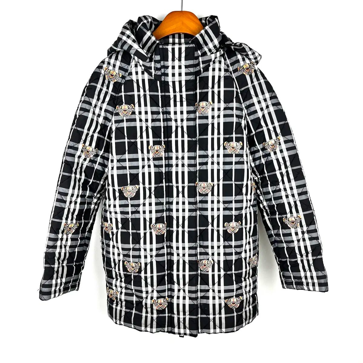 バーバリー キッズ トーマス ベア キルティング フード ダウン ジャケット コート 8042910