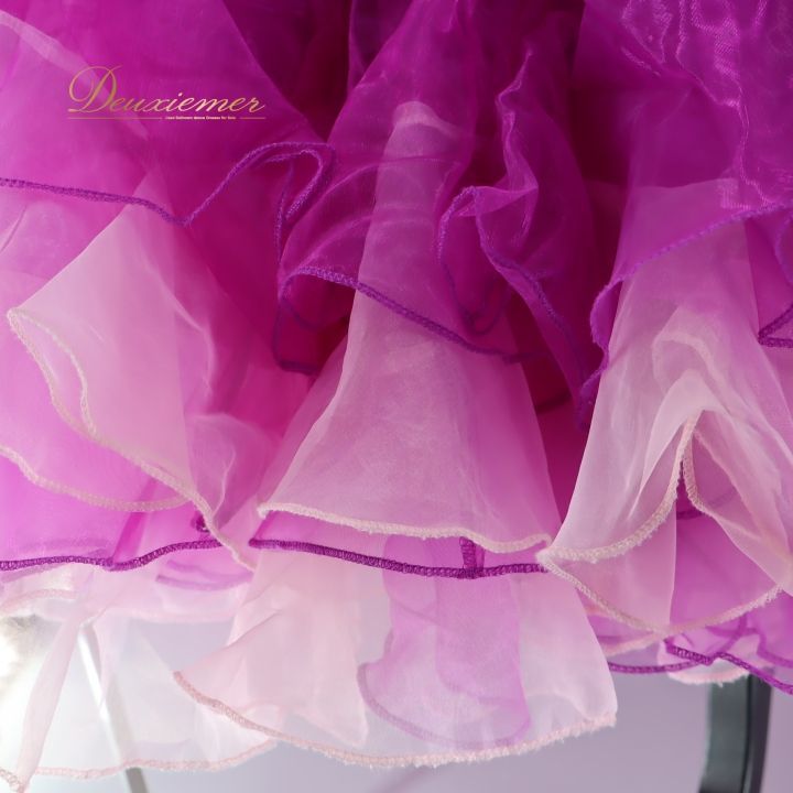 進化的な 社交ダンス 衣装 スタンダード ドレス スタンダードドレス ワンピース ドレス 紫 フロート フリル 紫 Wish plus フリル ピンク系 ブルー系 デモ 競技 ダンス パーティ フリルスカート 膨らむスカート 競技用ドレス 発表会 豪華衣装 シャツ