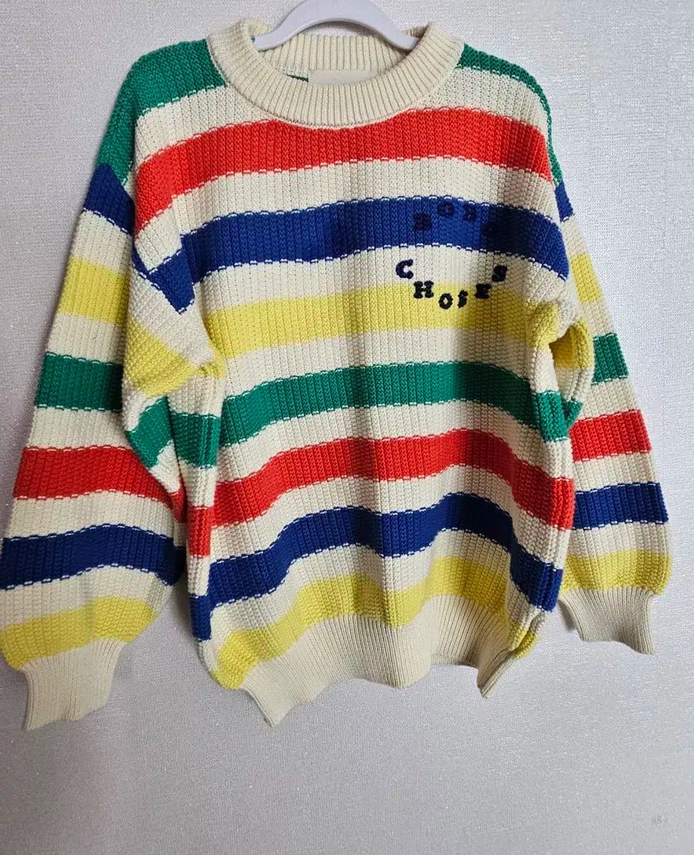 ボボショーズ ロゴ ストライプ ニット