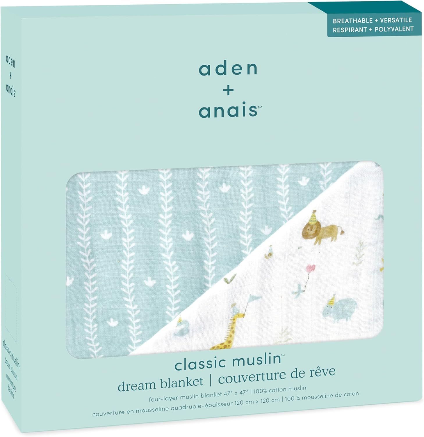 aden anais エイデンアンドアネイ ブランケット year of the snake デザイン ベビーブランケット ガーゼケット 出産祝い ギフト 柔らかい おむつ替え プレイマット 多用途