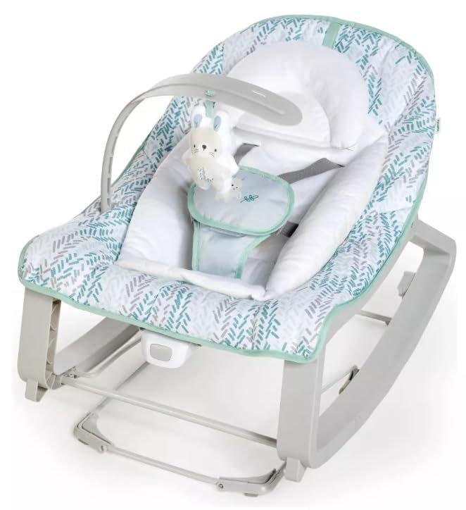 インジェニュイティ ingenuity キープコージー 3in1バウンサー＆ロッキングシート スプルース ０ヶ月 ベビージム ベビーマット プレイジム 布おもちゃ ブルー 12637