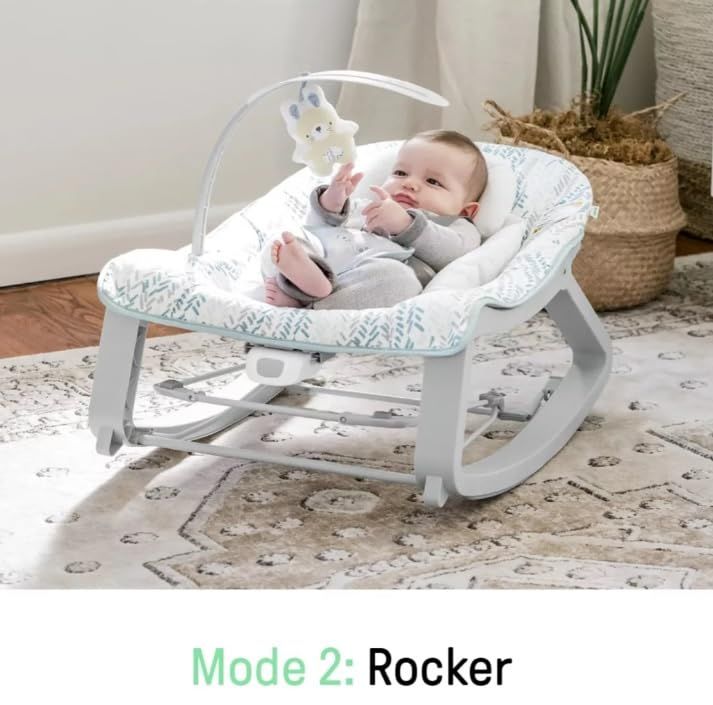 インジェニュイティ ingenuity キープコージー 3 in 1バウンサー＆ロッキングシート スプルース ０ヶ月 ベビージム ベビーマット プレイジム 布おもちゃ ブルー 12637