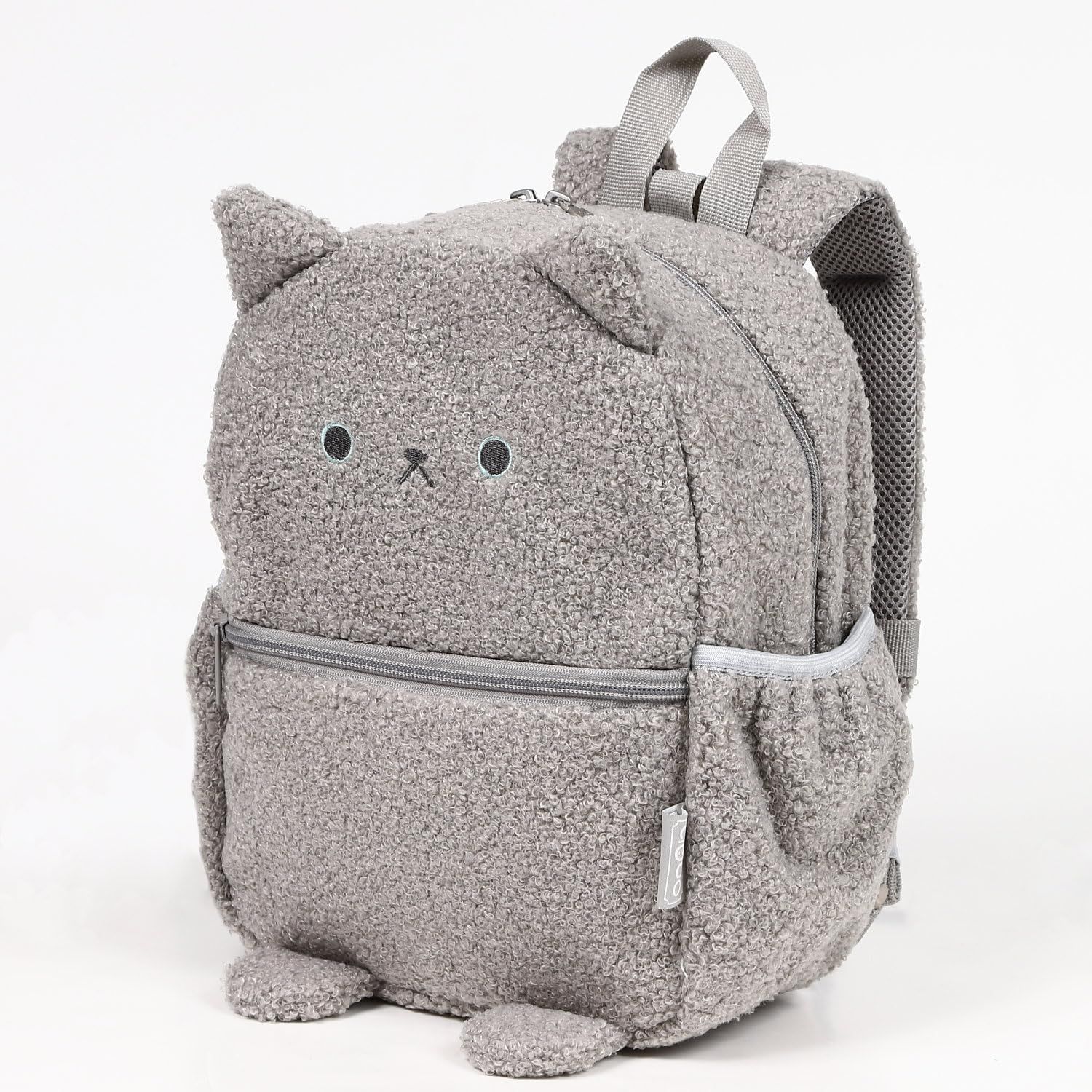 aboo アブー 3 WAYふわふわベビーリュック ハーネス付き ショルダーバッグ 長く使える ポケット沢山 ボトルホルダー 背面メッシュ ネームホルダー かわいい どうぶつ 反射材つき 一升餅